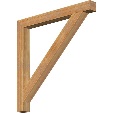 Ekena Millwork Traditional Block Rough Sawn Bracket, Western Red Cedar, 4"W x 42"D x 42"H BKT04X42X42TRA05RWR